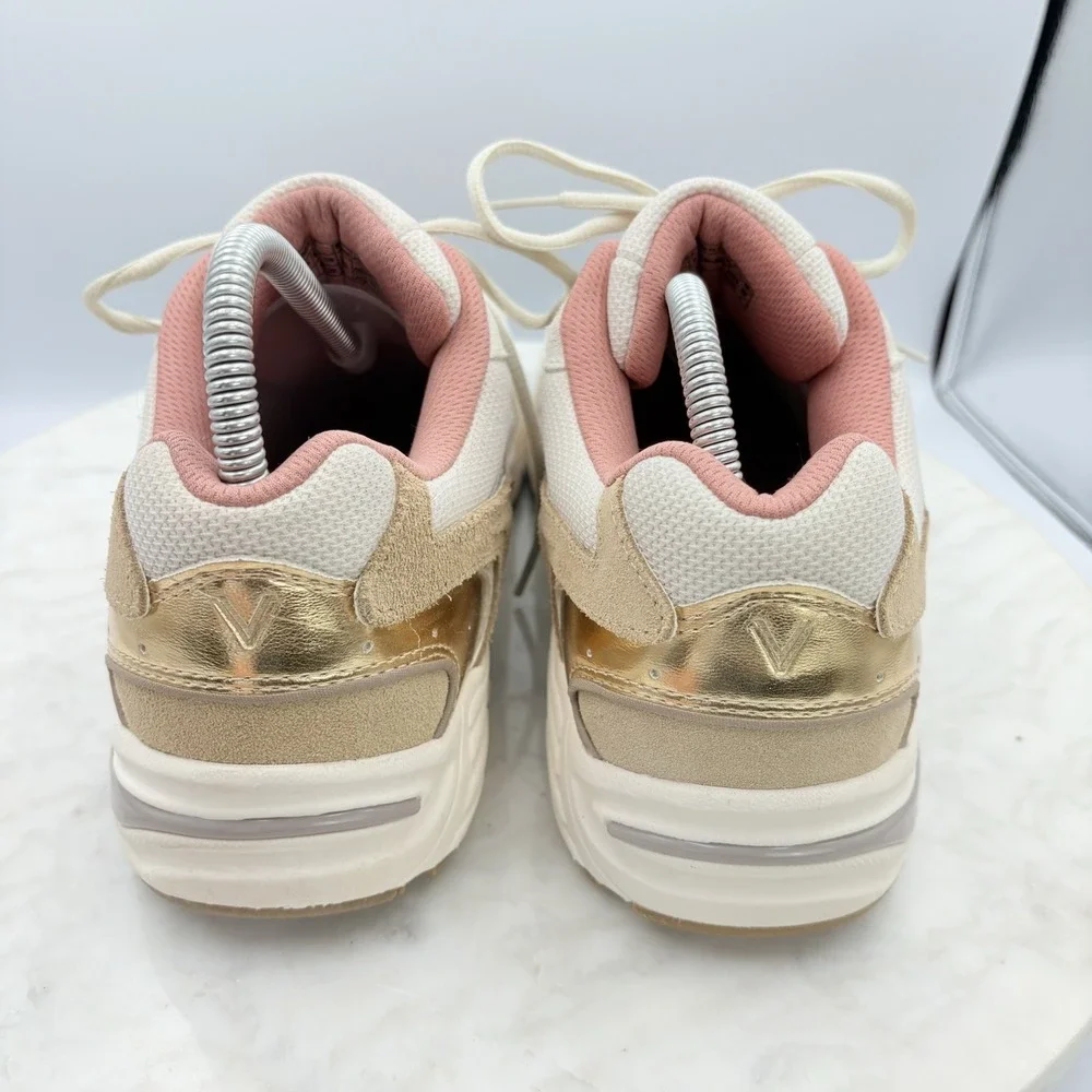 Womens Vionic 23Walk 2.0 Cream/sand Suede Walking Shoes Sneakers Size 12 Support - Picture 7 of 11